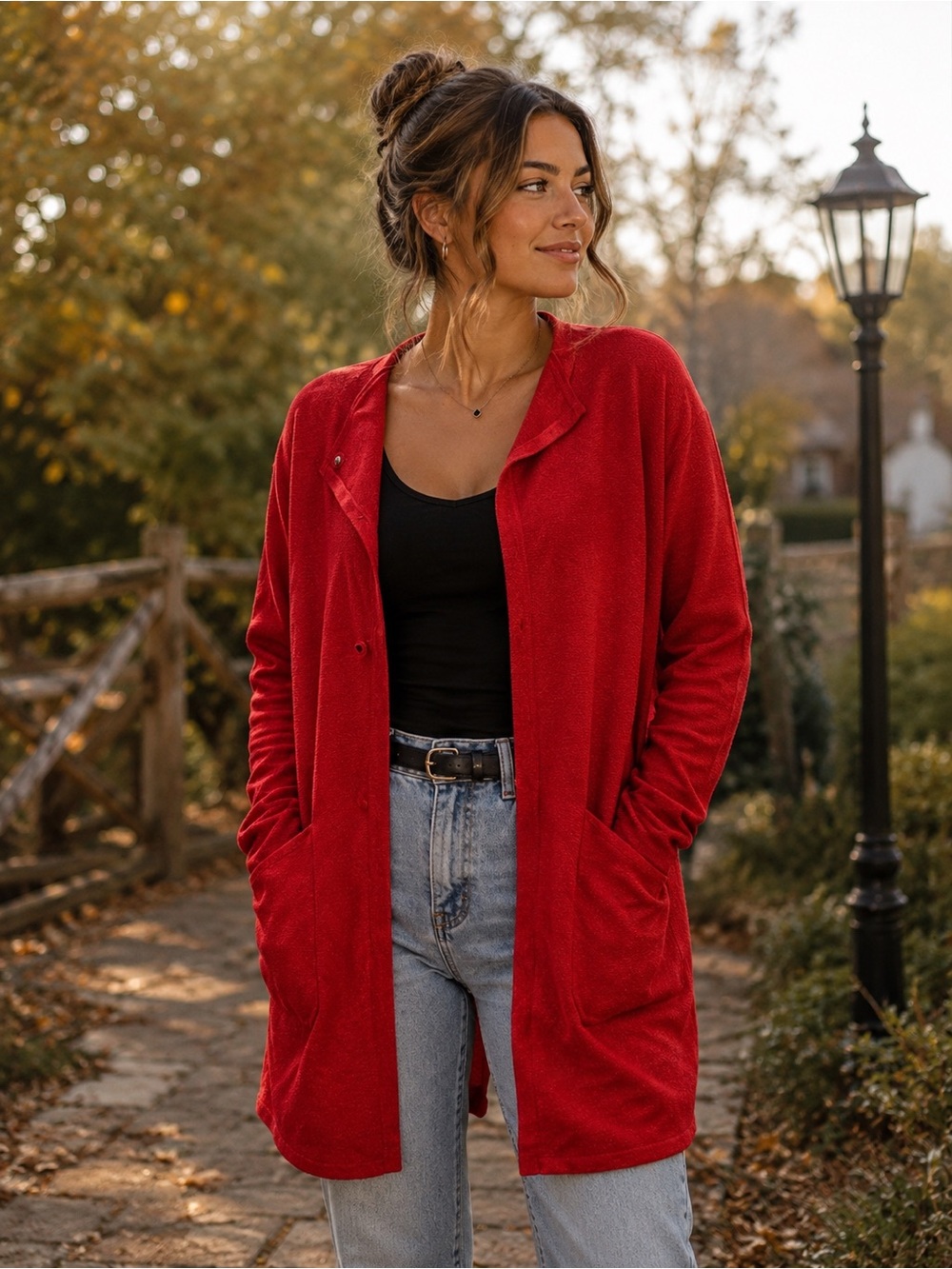 J.Crew Red Shacket — Size Medium